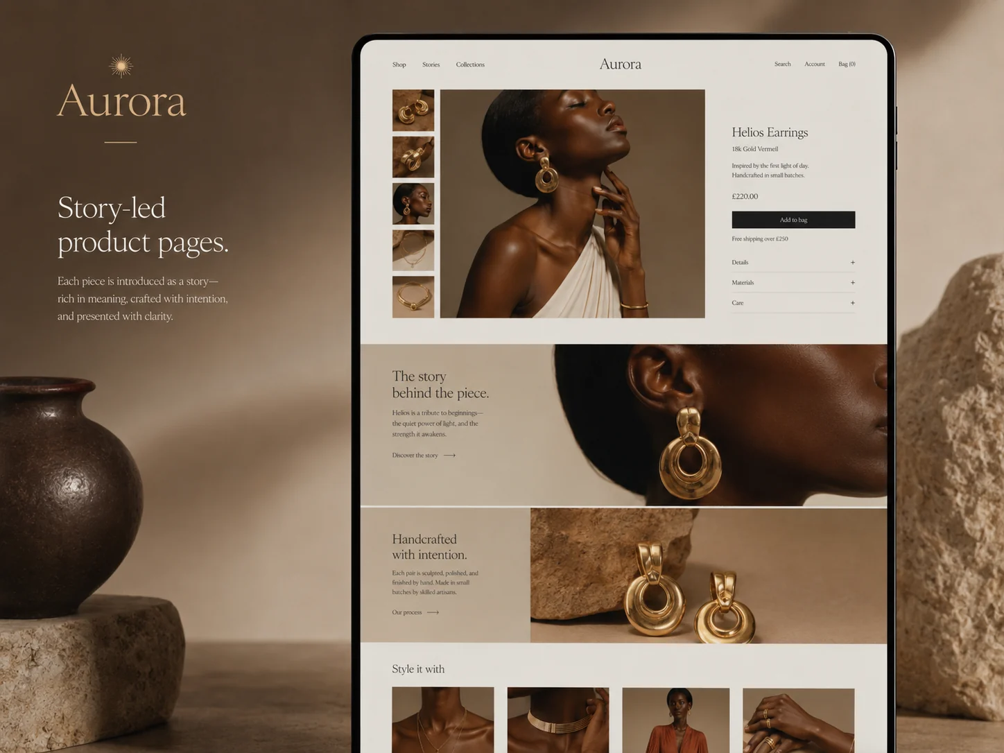 Story-led product pages