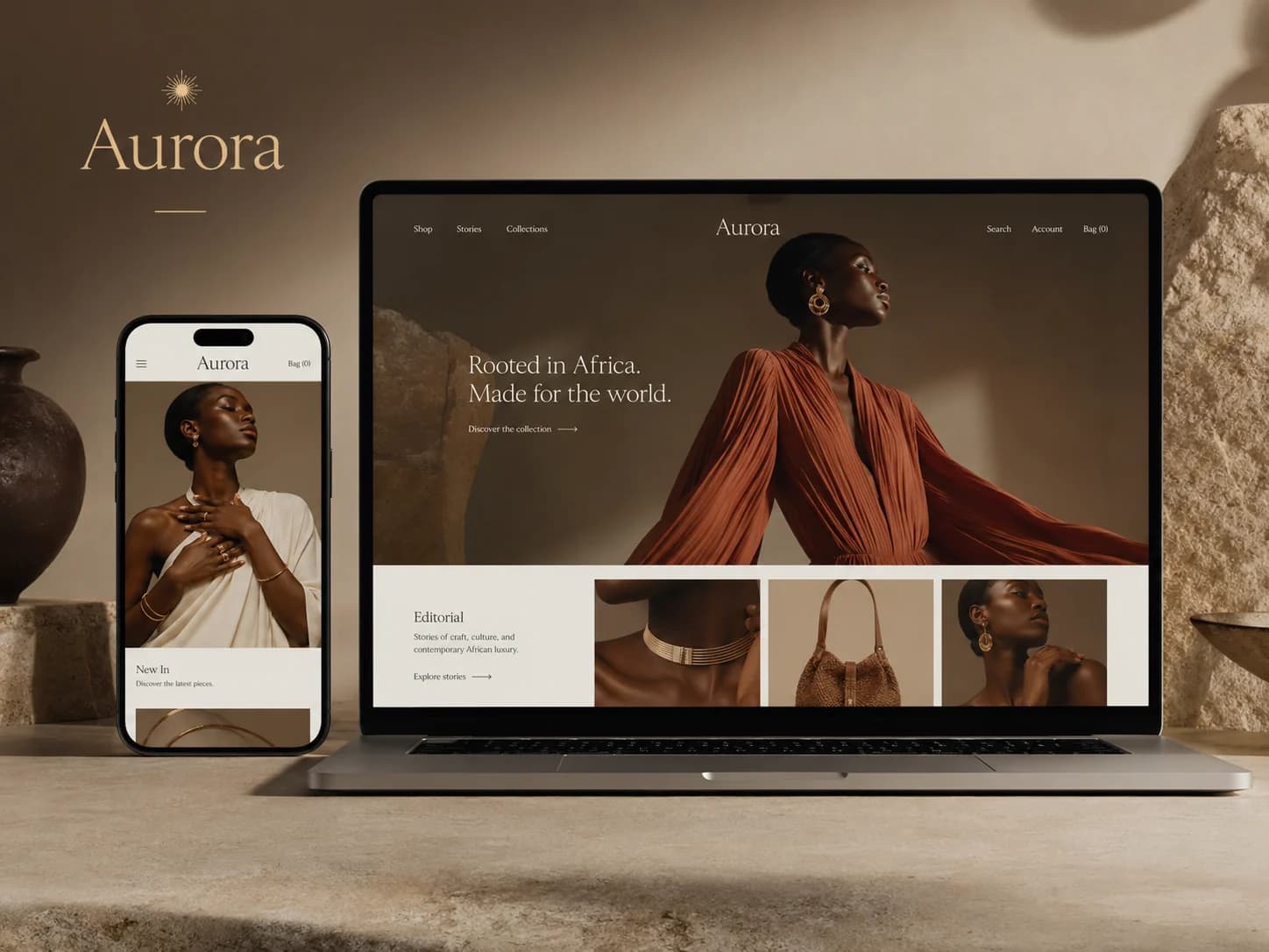 An editorial commerce experience built for African luxury.